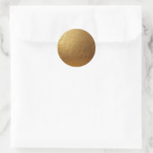 Trendy Elegant Glamour Faux Gold Ronde Sticker (Tas)