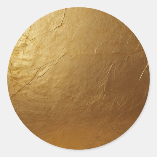 Trendy Elegant Glamour Faux Gold Ronde Sticker (Voorkant)