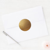 Trendy Elegant Glamour Faux Gold Ronde Sticker (Envelop)