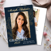 Trendy Elegant Glittery Afstuderen Aankondiging