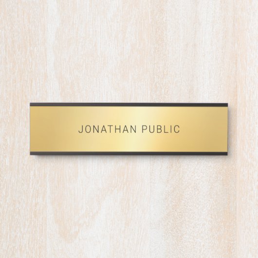 Trendy Elegant Gold look Modern Simple Glamour Deurbordje (Voorkant)