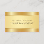 Trendy Elegant Gold look Modern Simple Sjabloon Visitekaartje (Achterkant)