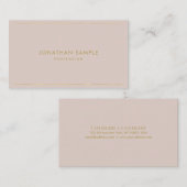 Trendy Elegant Gold Text Modern Minimal Plain Top Visitekaartje (Voorkant / Achterkant)