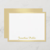 Trendy Elegant Goud Handgeschreven Script Sjabloon (Voorkant / Achterkant)