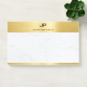 Trendy Elegant Goud Wit Marmer Sjabloon Modern Post-it® Notes (Kantoor)