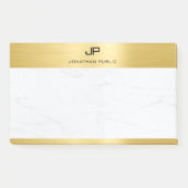 Trendy Elegant Goud Wit Marmer Sjabloon Modern Post-it® Notes (Voorkant)