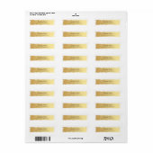 Trendy Elegant Goud Wit Script Luxe Modern Etiket (Full Sheet)