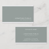 Trendy Elegant Green Design Luxury Plain Visitekaartje (Voorkant / Achterkant)