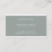 Trendy Elegant Green Design Luxury Plain Visitekaartje (Achterkant)