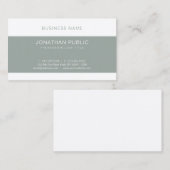 Trendy Elegant Green Sleek Graphic Design Luxe Visitekaartje (Voorkant / Achterkant)