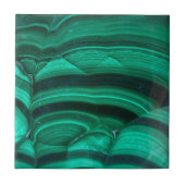 Trendy Elegant Groen Malachiet Crystal Stone Tegeltje (Voorkant)
