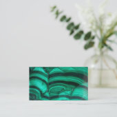 Trendy Elegant Groen Malachiet Crystal Stone Visitekaartje (Staand voorkant)