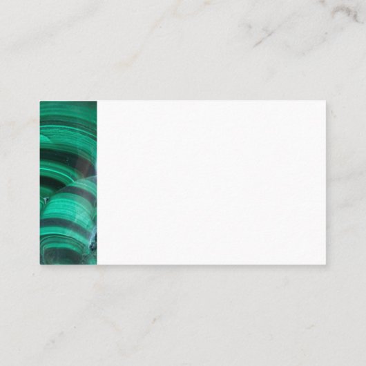 Trendy Elegant Groen Malachiet Crystal Stone Visitekaartje (Achterkant)