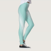 Trendy Elegant Groen Wit Chique Sjabloon Modern Leggings (Rechts)