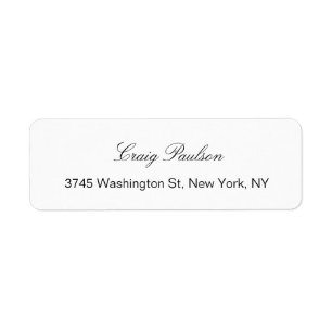 Trendy Elegant Hand Schrijven Wit Bedrijf Etiket