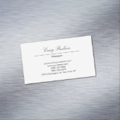 Trendy Elegant Hand Schrijven Wit Magnetisch Visitekaartje (Voorbeeld)