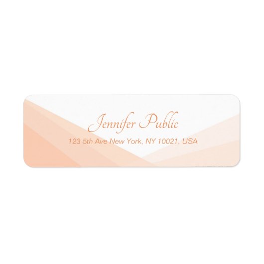 Trendy Elegant Handgeschreven Naam Return Address Etiket (Voorkant)