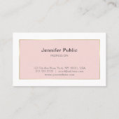 Trendy Elegant Handgeschreven Script Roze Gold Pla Visitekaartje (Achterkant)