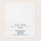 Trendy Elegant Handschrift White Visitekaartje (Buitenkant ongevouwen)
