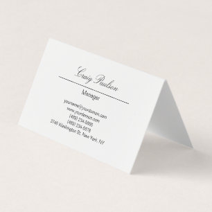 Trendy Elegant Handschrift White Visitekaartje