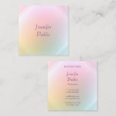 Trendy Elegant Handschrijvend Manuscript Modern Kl Vierkante Visitekaartje (Voorkant / Achterkant)