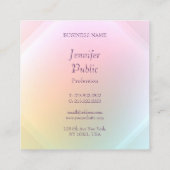 Trendy Elegant Handschrijvend Manuscript Modern Kl Vierkante Visitekaartje (Achterkant)