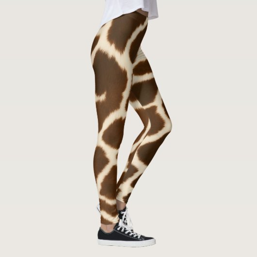 Trendy Elegant Koe Faux Leather Collectie Leggings (Rechts)