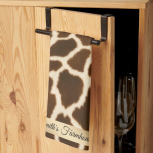 Trendy Elegant Koe Faux Leather Collectie Theedoek