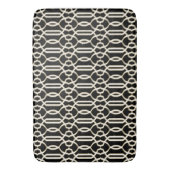 Trendy Elegant Lattice Trellis Pattern Black White Badmat (Voorkant Verticaal)