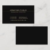 Trendy Elegant Manager Director Ceo Plain Luxury Visitekaartje (Voorkant / Achterkant)