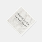 Trendy Elegant Marble Wedding Celebration Servetten (Hoek)