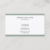 Trendy Elegant Minimal Plain Professional Slank Visitekaartje (Achterkant)