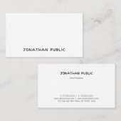 Trendy Elegant Minimalist Plain Professional Cool Visitekaartje (Voorkant / Achterkant)