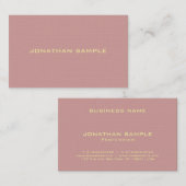 Trendy Elegant Minimalistical Artistic Plain Luxur Visitekaartje (Voorkant / Achterkant)