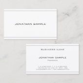 Trendy Elegant Minimalistics Design Plain Modern Visitekaartje (Voorkant / Achterkant)
