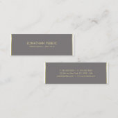 Trendy Elegant minimalistisch design bruin luxe Mini Visitekaartje (Voorkant / Achterkant)