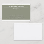 Trendy Elegant minimalistisch design Modern Plain  Visitekaartje (Voorkant / Achterkant)