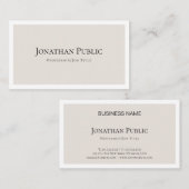 Trendy Elegant Minimalistisch design Modern Plain Visitekaartje (Voorkant / Achterkant)