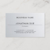Trendy Elegant minimalistisch design, zilvervormer Visitekaartje (Voorkant)