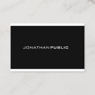 Trendy Elegant Minimalistisch Design Zwart Wit Visitekaartje