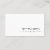 Trendy Elegant Minimalistisch Monogram Gewoon Mode Visitekaartje (Achterkant)