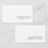 Trendy Elegant Minimalistisch Monogram Gewoon Mode Visitekaartje (Voorkant / Achterkant)