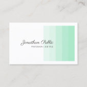 Trendy Elegant Mint Green White Calligraphy Script Visitekaartje (Voorkant)