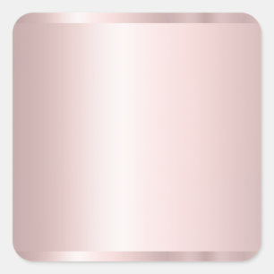 Trendy Elegant Modern Blank Template Roze Goud Vierkante Sticker