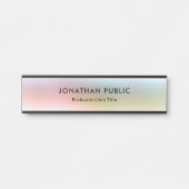 Trendy Elegant Modern Colorful Sjabloon Deurbordje (Voorkant)