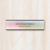 Trendy Elegant Modern Colorful Sjabloon Deurbordje (Voorkant)