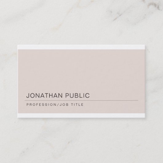 Trendy Elegant Modern Cool Plain Professional Visitekaartje (Voorkant)