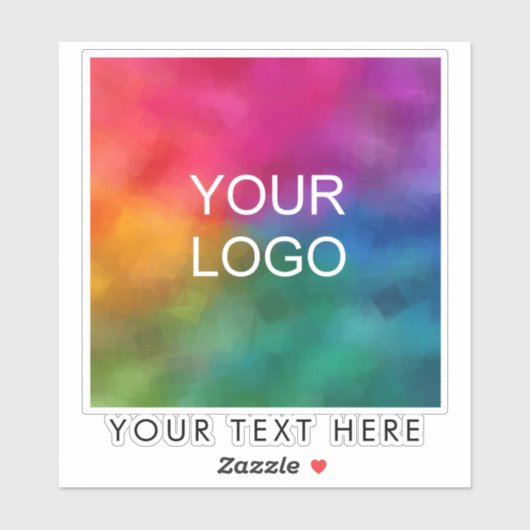 Trendy Elegant Modern Custom Business Logo hier Sticker (Vel)
