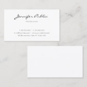Trendy Elegant Modern Design Clean Plain  Visitekaartje (Voorkant / Achterkant)