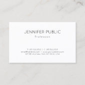 Trendy Elegant Modern Design Minimalist Plain Luxe Visitekaartje (Voorkant)